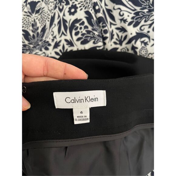Calvin Klein Black Pencil Straight Stretch Skirt Size 6 - Picture 6 of 8